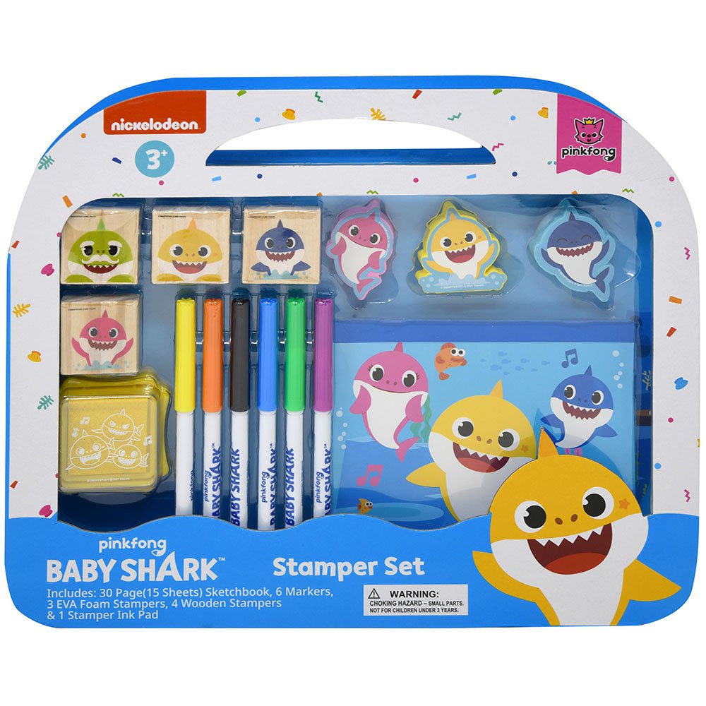 Baby Shark set de sellos en cajita